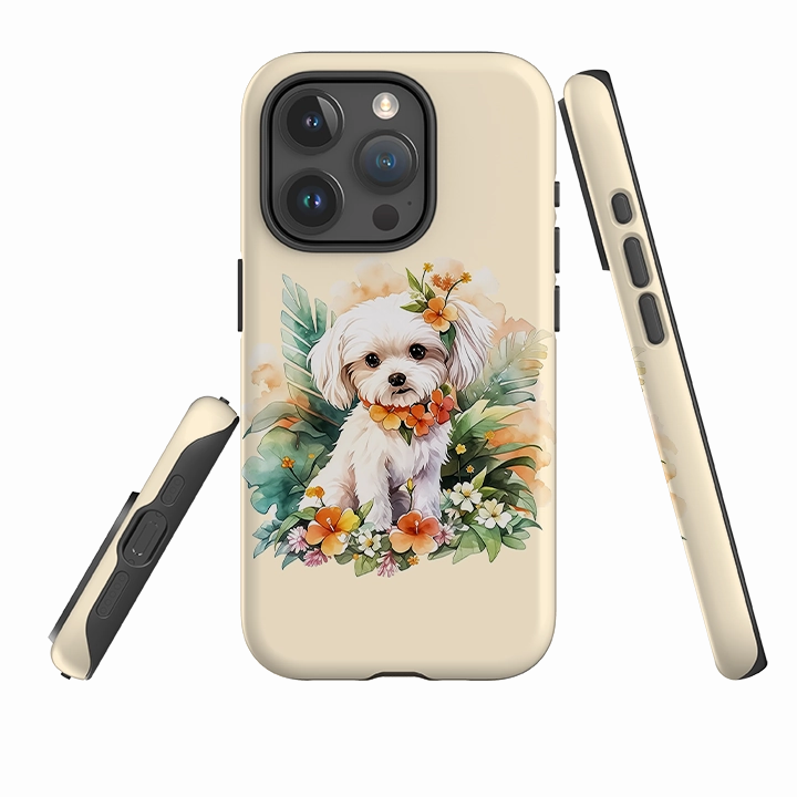 Stylish Finish Texture iPhone Case - Cute Dog B