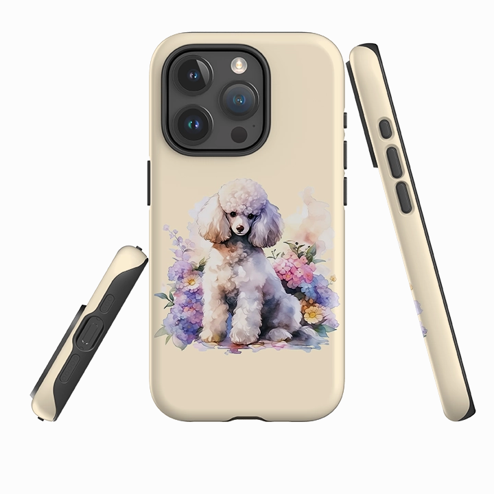 Marble finish Fashion Accessory iPhone Case - Cute Dog J