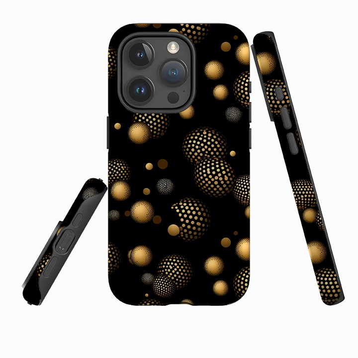 Anti Scratch Layer iPhone Case - Dark Polka II