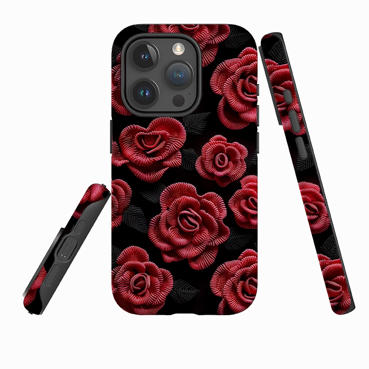 Comfort Build iPhone Case - Dark Roses II