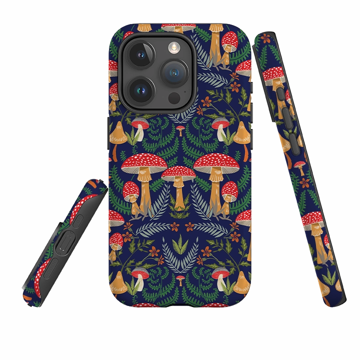 Anti scratch Classic Design iPhone Case - Mushroom Magic By Kate Heiss