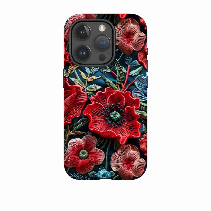 iPhone Case - Poppy Love II Minimal Shield Texture