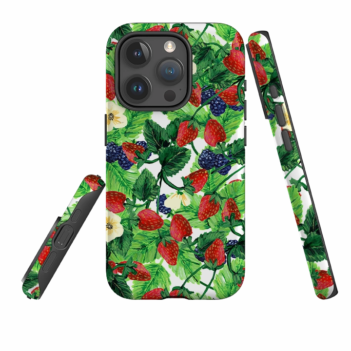 Minimal Finish Flexible Material iPhone Case - Strawberries III By Abby Jacobs