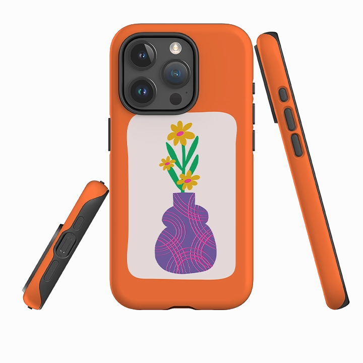 Soft coating Sleek Guard iPhone Case - Sunny Vase