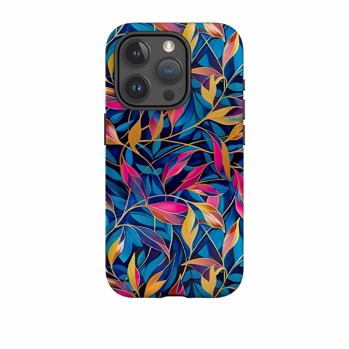 Protective Lining iPhone Case - Tangled Leaves