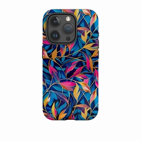Sleek Detail Matte Layer iPhone Case - Tangled Leaves