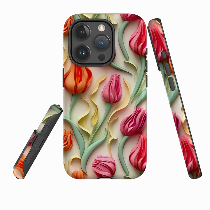 Hybrid Edge Finish iPhone Case - The Hague Tulips