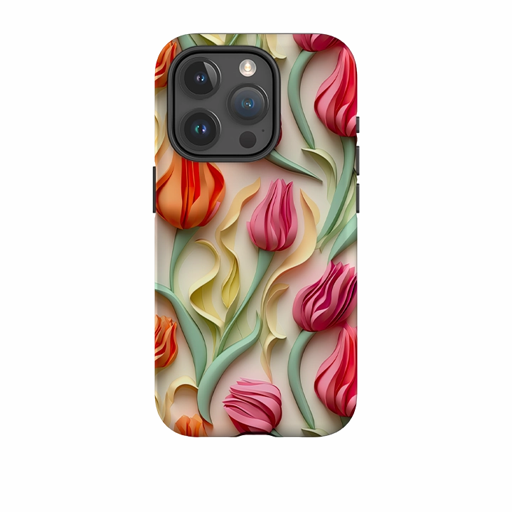 Matte Feel Texture Premium Surface Texture iPhone Case - The Hague Tulips
