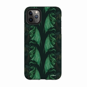 iPhone Tough Case - Arbor Dragon Pattern By Anna Stead Scratch Guard Hybrid Texture Layer