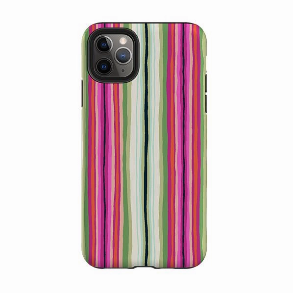 iPhone Tough Case - Atelier Stripe Windflower By Sarah Campbell Pocket Size