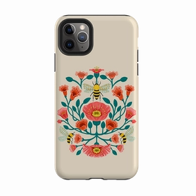 iPhone Tough Case - Bee Floral By Nina Pace Comfort Feel Fashion Texture