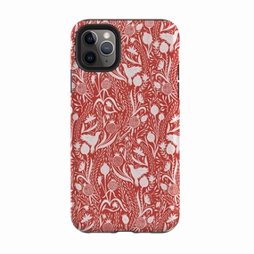 Slim Texture iPhone Tough Case - Birds And Pomegranates By Nina Pace