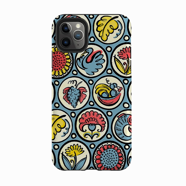 Strong Corners iPhone Tough Case - Birds, Fish & Fruit By Cressida Bell