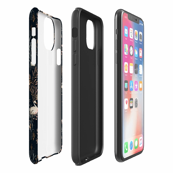 Luxury Layer Texture iPhone Tough Case - Black Forest By Katherine Quinn