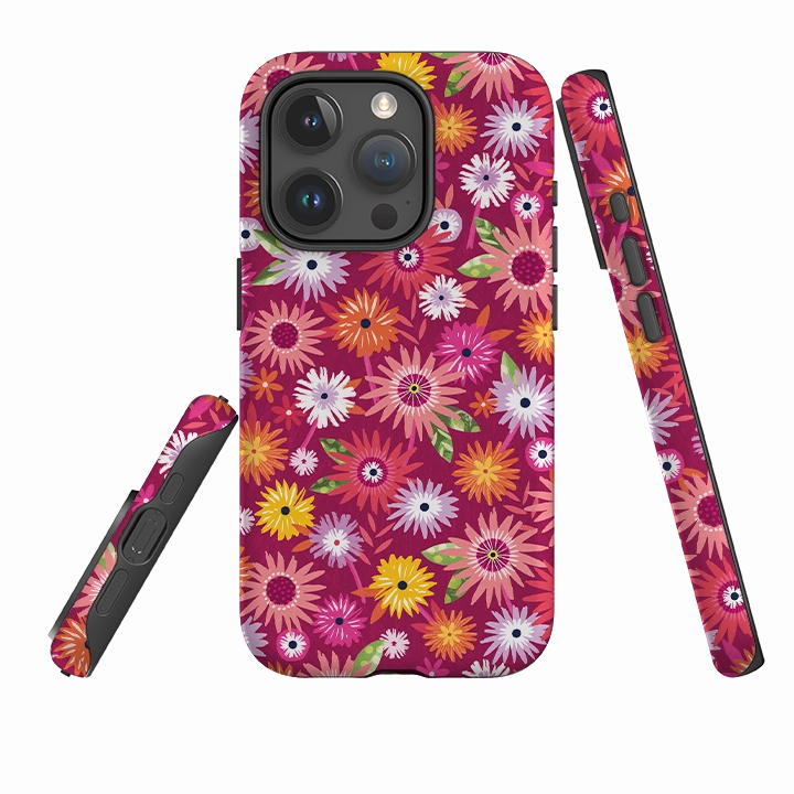 iPhone Tough Case - Blooms V By Ali Brookes Premium Texture Everyday Fit