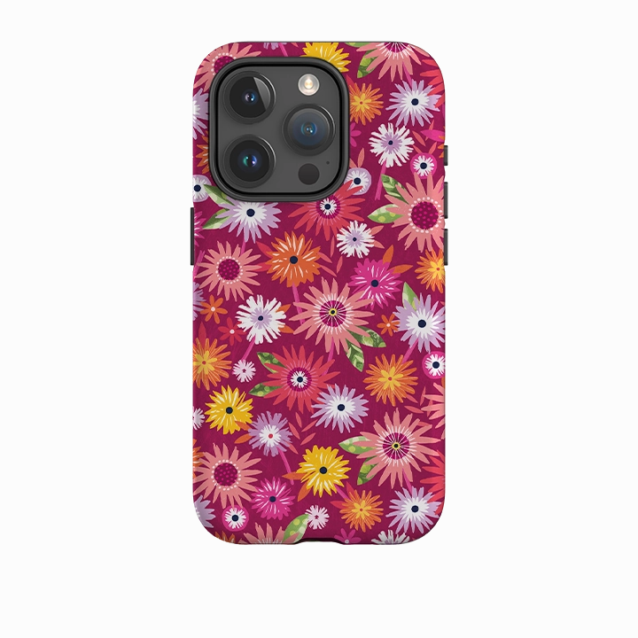 Hybrid Frame iPhone Tough Case - Blooms V By Ali Brookes