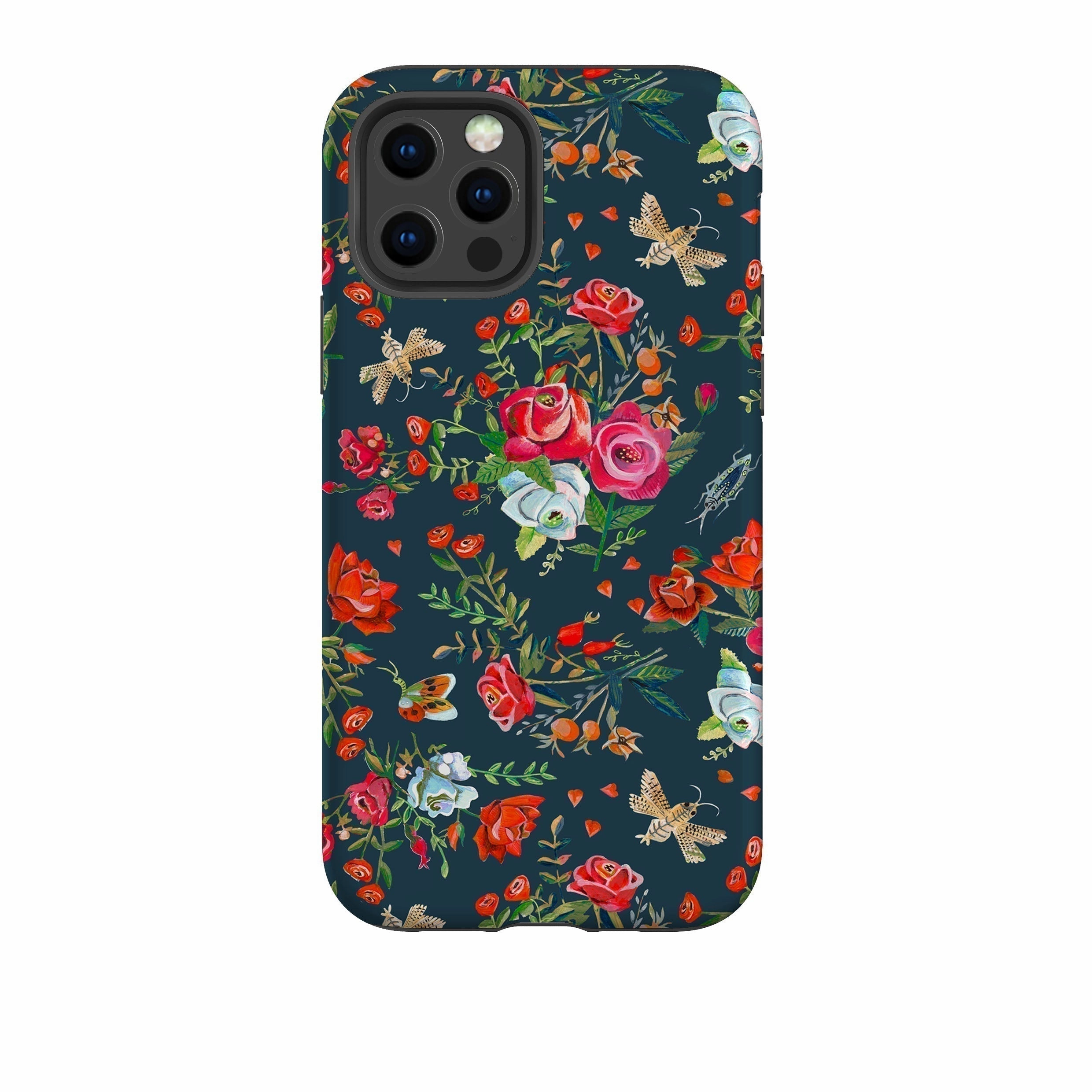 iPhone Tough Case - Blue Roses By Caroline Bonne Muller Portable Grip