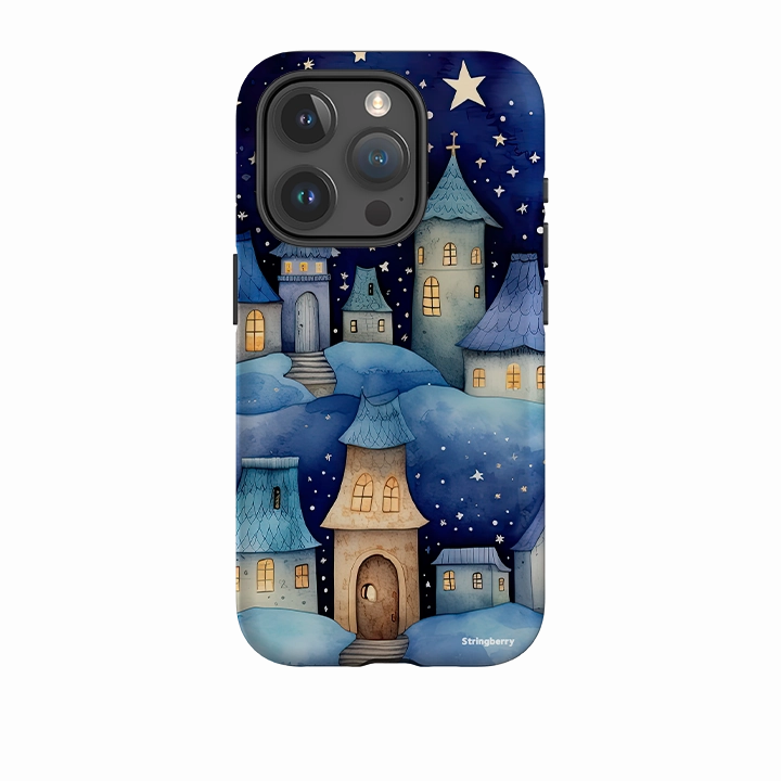 iPhone Tough Case - Blue Stars Smooth Touch