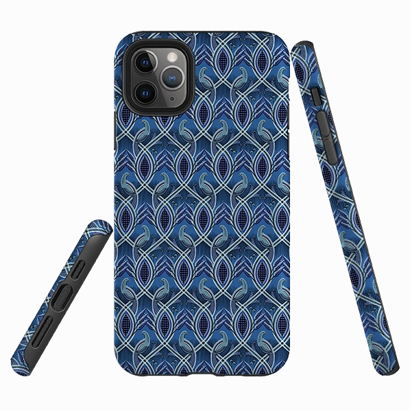 Enhanced grip iPhone Tough Case - Bluebirds By Cressida Bell
