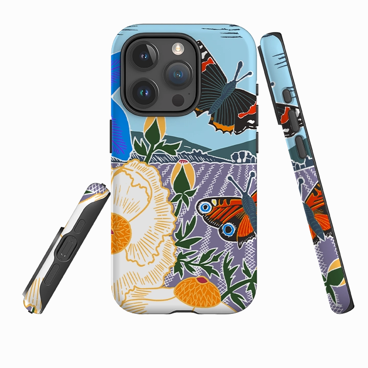 Smooth Texture High End Look iPhone Tough Case - Bold Butterflies By Kate Heiss