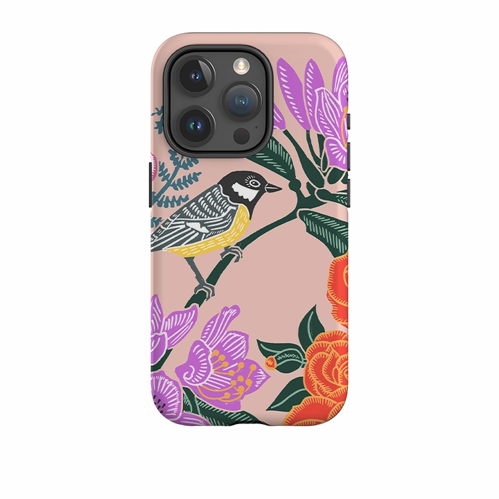 Shockproof Edge iPhone Tough Case - Camelia By Kate Heiss
