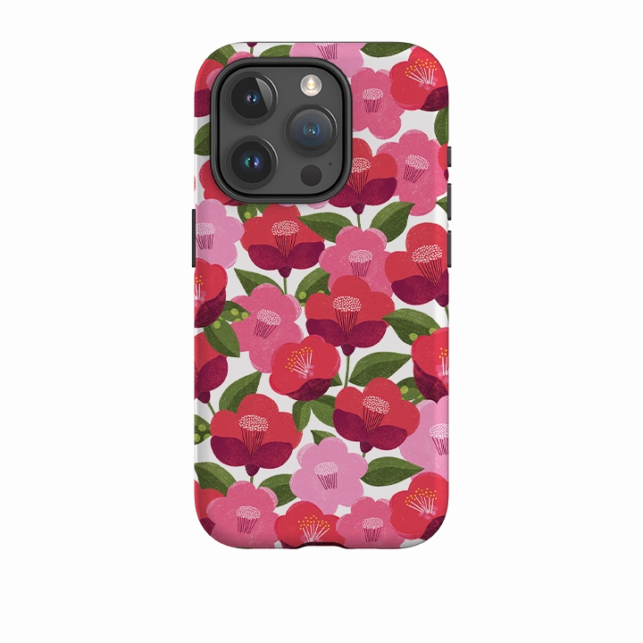 iPhone Tough Case - Camellia I By Ali Brookes Stylish Layer Texture