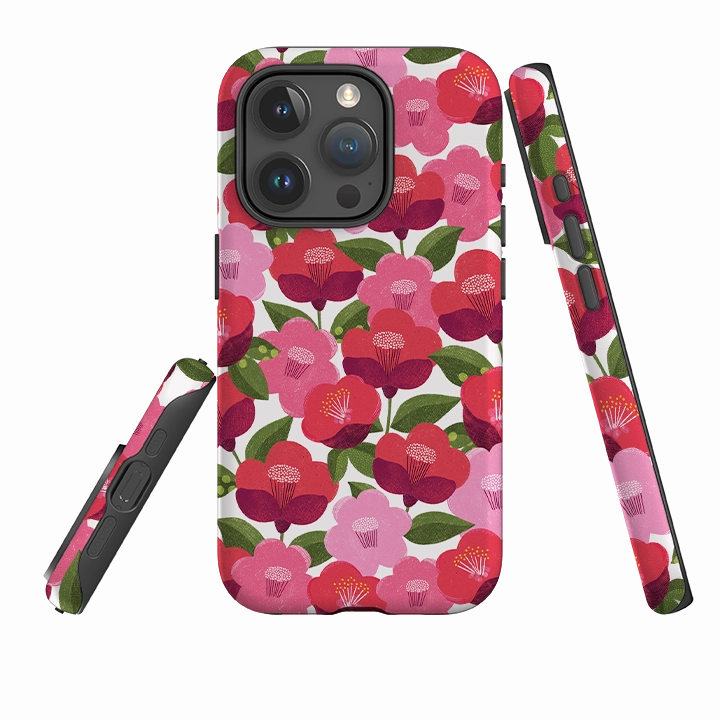 iPhone Tough Case - Camellia I By Ali Brookes Rugged Surface Build