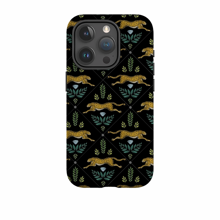 iPhone Tough Case - Cheetah By Catherine Rowe Tactile Buttons Lightweight Grip