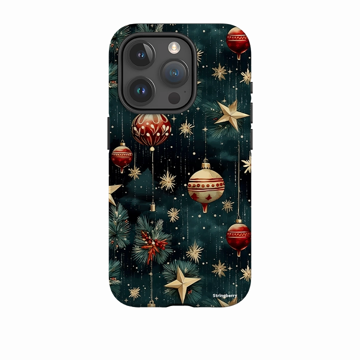 Durable Detail High gloss iPhone Tough Case - Christmas Baubles III