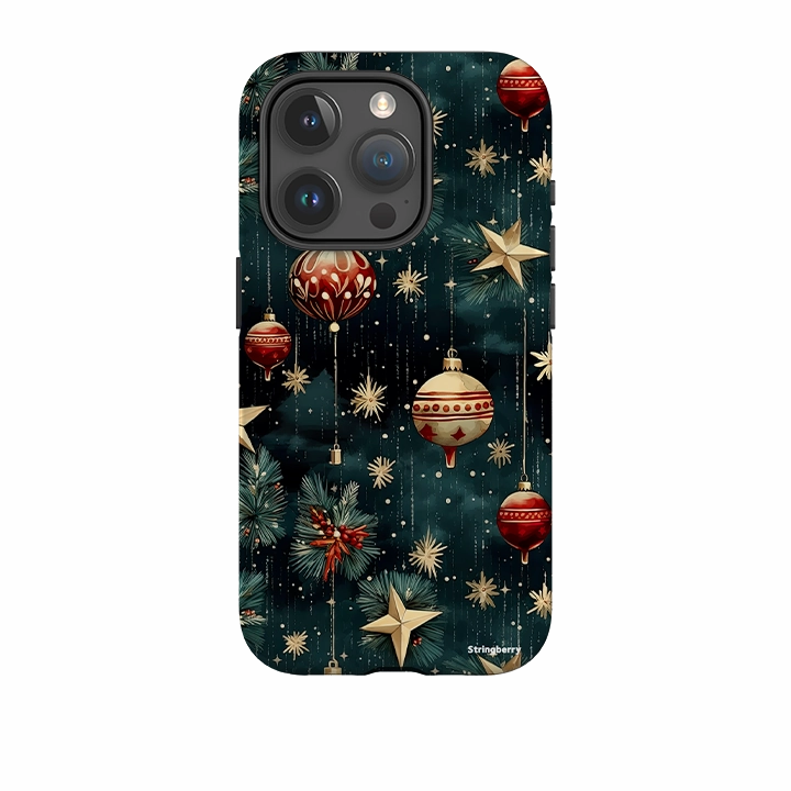 iPhone Tough Case - Christmas Baubles III Water Resistant