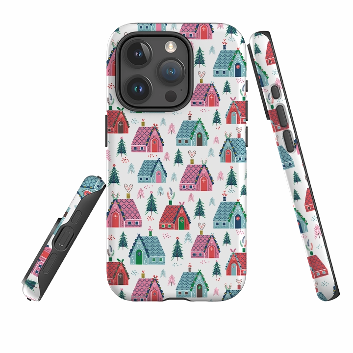 Non Slip Surface iPhone Tough Case - Christmas Gingerbread By Ali Brookes
