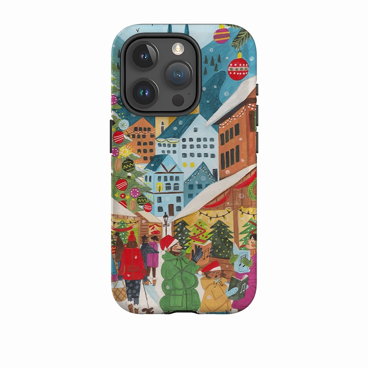 iPhone Tough Case - Christmas Market By Caroline Bonne Muller Creative Pattern Flexible Pattern Layer