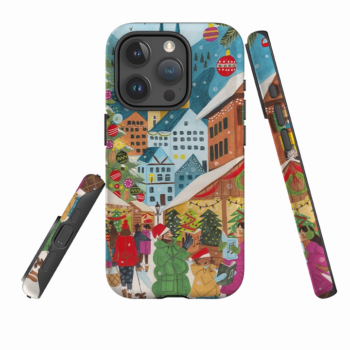 iPhone Tough Case - Christmas Market By Caroline Bonne Muller Durable structure Eco Friendly