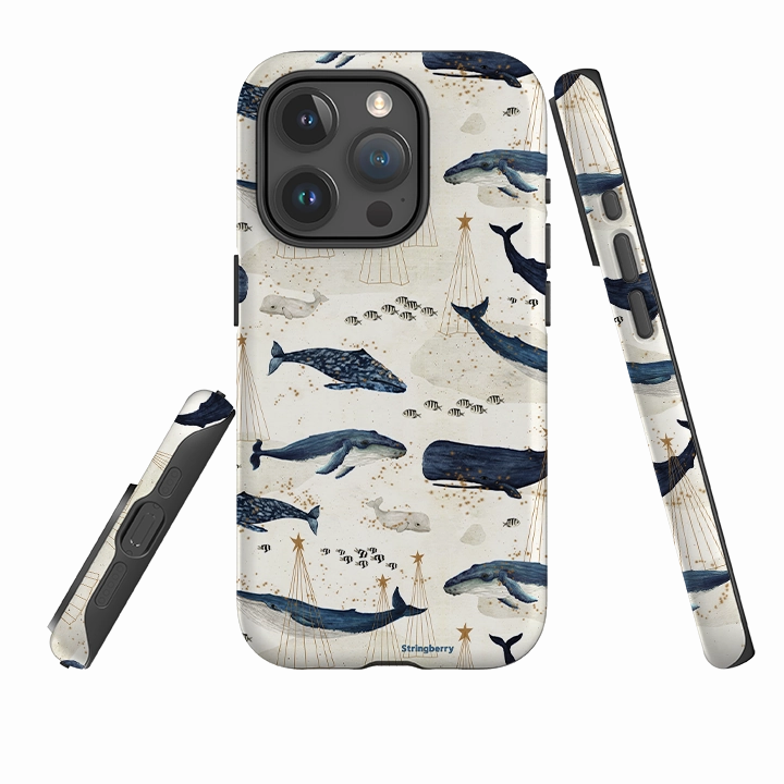 iPhone Tough Case - Christmas Whale III By Katherine Quinn Premium Build