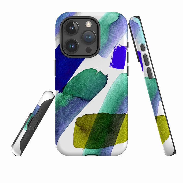 Soft Frame iPhone Tough Case - Cool Brushes By Kitty Joseph