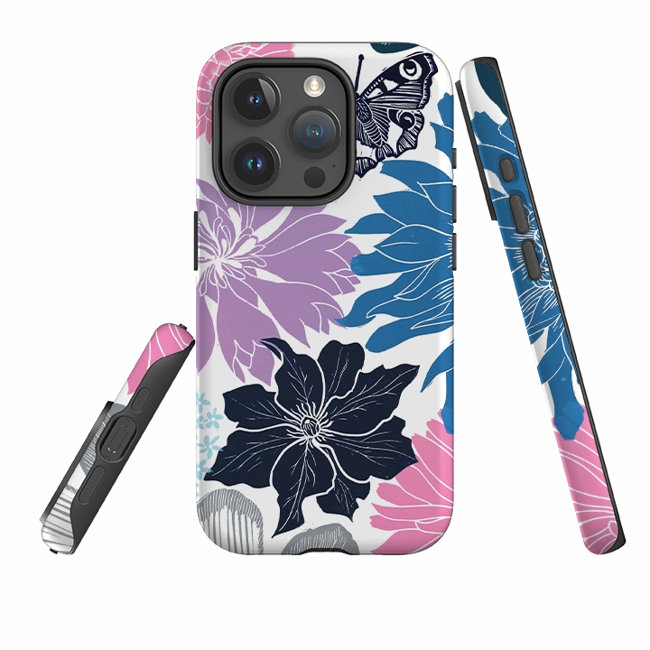 Portable Case Comfort Accessory iPhone Tough Case - Cottage Garden Butterfly By Kate Heiss