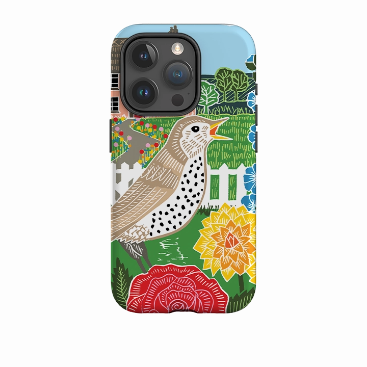 Bold colors Refined Finish iPhone Tough Case - Cottage Garden By Kate Heiss