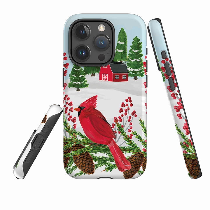 Minimal Aesthetic Touch Port Protection iPhone Tough Case - Countryside Christmas By Abby Jacobs
