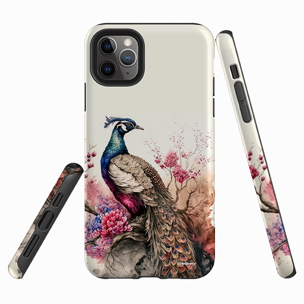 Luxury Grip Strong Surface iPhone Tough Case - Cradoc Peacock