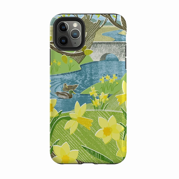 Polished Surface iPhone Tough Case - Daffs And Ducks By Liane Payne