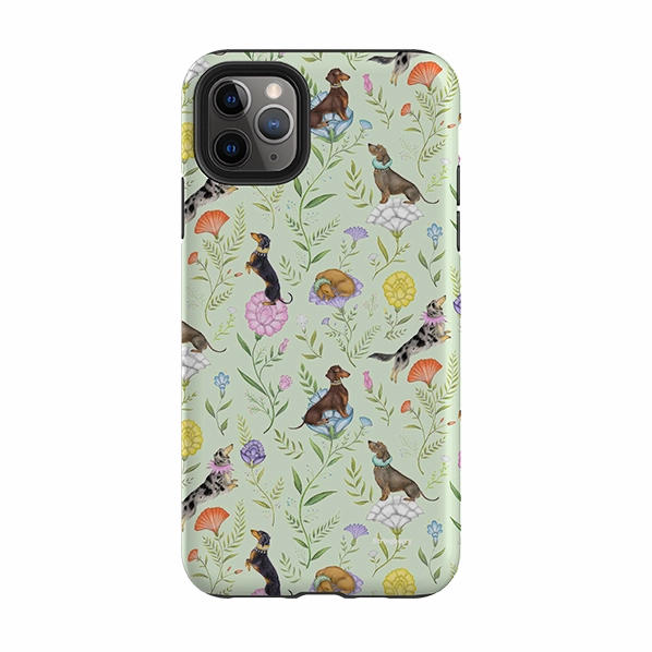 Compact Texture Layer iPhone Tough Case - Doxy Day Afternoon Pistachio By Catherine Rowe