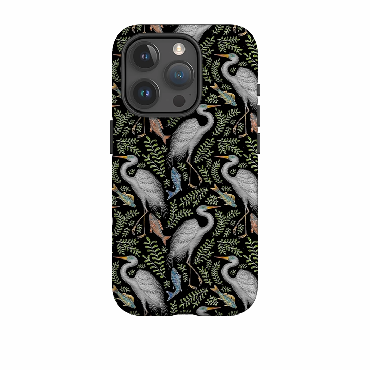 iPhone Tough Case - Egret Pattern By Catherine Rowe Protective Build