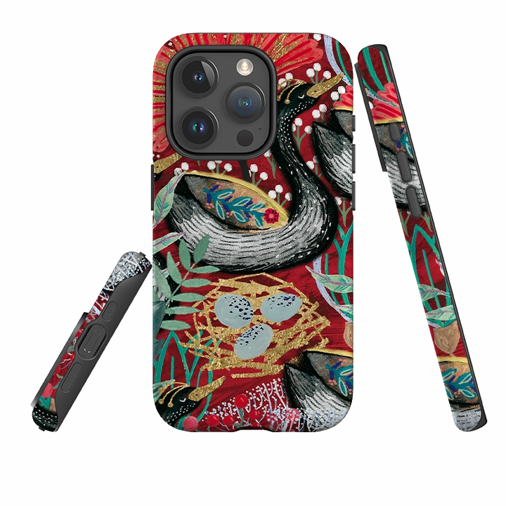 Flexible Detail Design iPhone Tough Case - Eight Geese A Laying By Emma Frances Grant