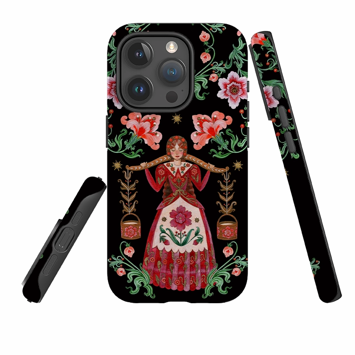 iPhone Tough  Case - Eight Maids A Milking By Maria Matos Luxury Build