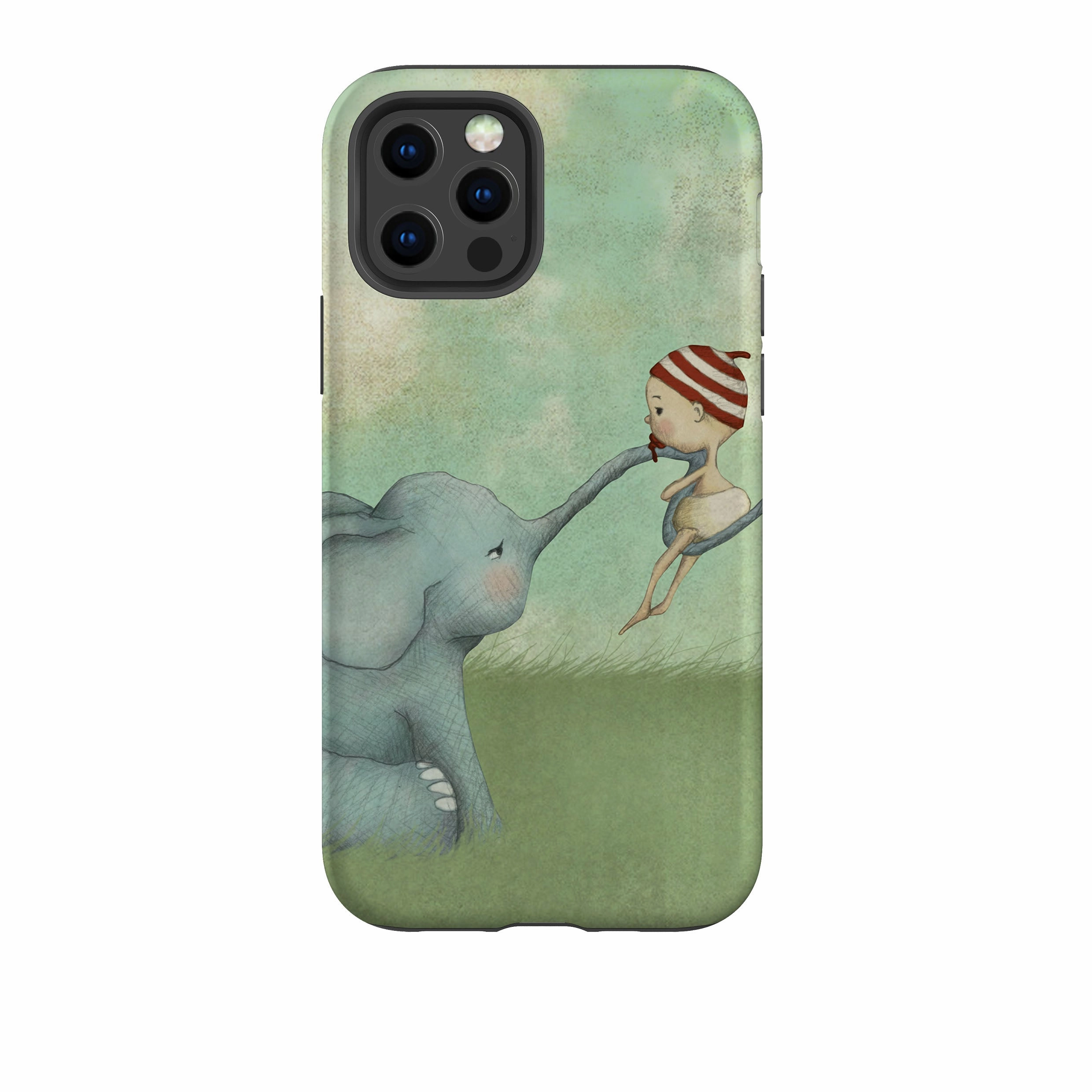 Soft Feel Stylish Form iPhone Tough Case - Elephant Baby By Maja Lindberg