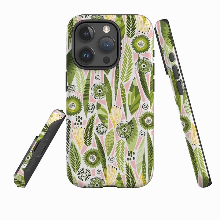 Comfort Use Raised Bezels iPhone Tough Case - Fancy Foliage I By Ali Brookes