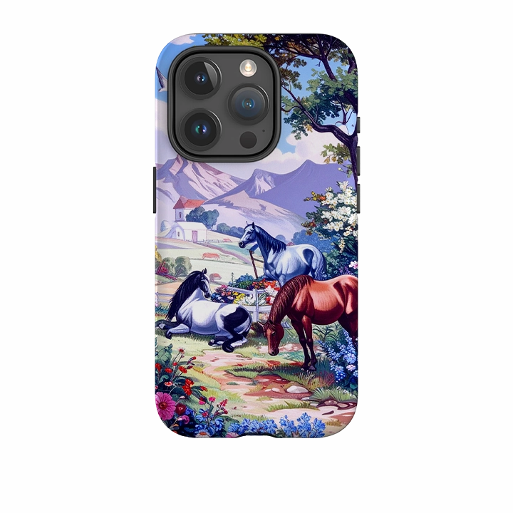 Stylish Finish iPhone Tough Case - Farm Horses