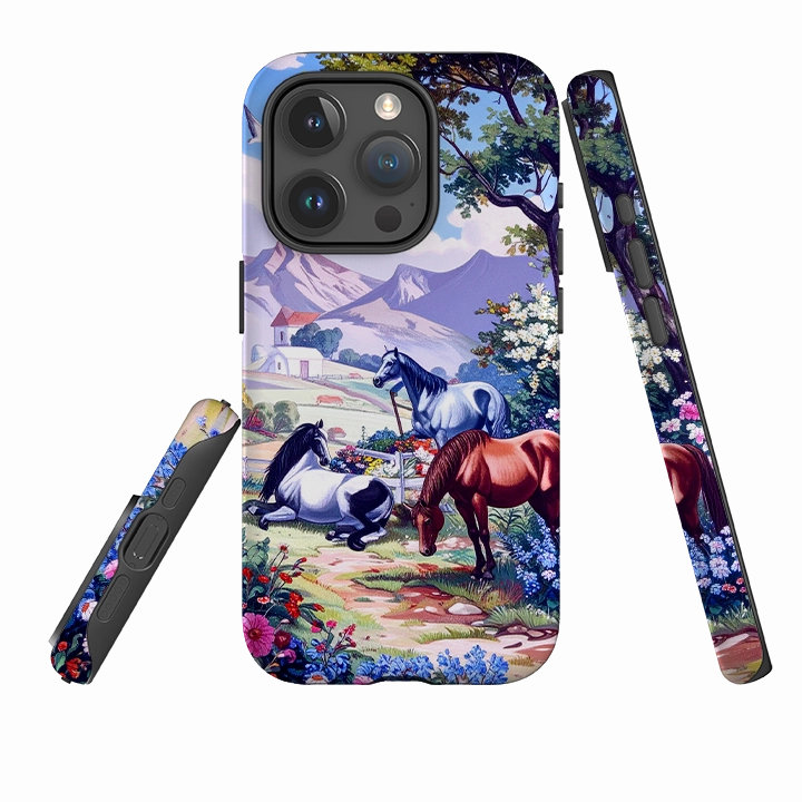 iPhone Tough Case - Farm Horses Matte Feel