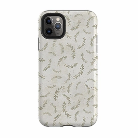 Transparent Shell Shock Surface iPhone Tough Case - Feathers Grey By Katherine Quinn