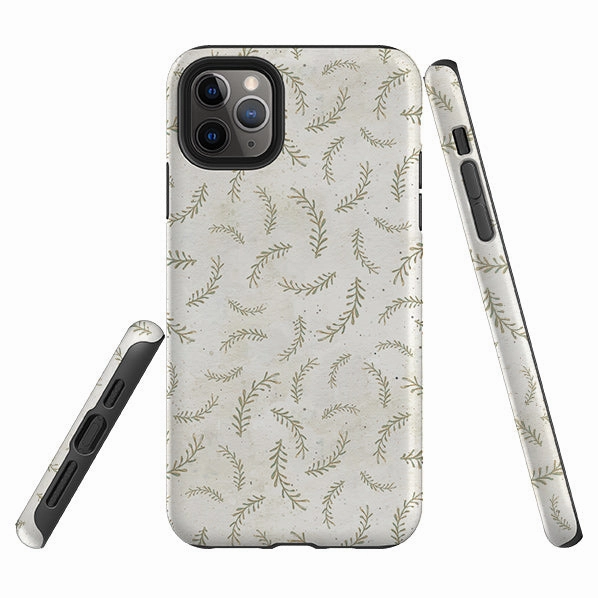 Daily Style iPhone Tough Case - Feathers Grey By Katherine Quinn